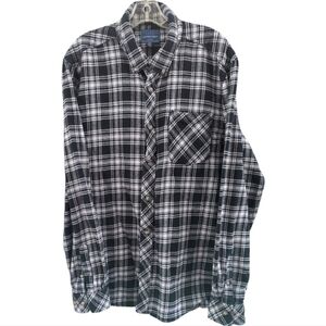 Jackson Hole Black, gray and white plaid flannel shirt Size 2XL